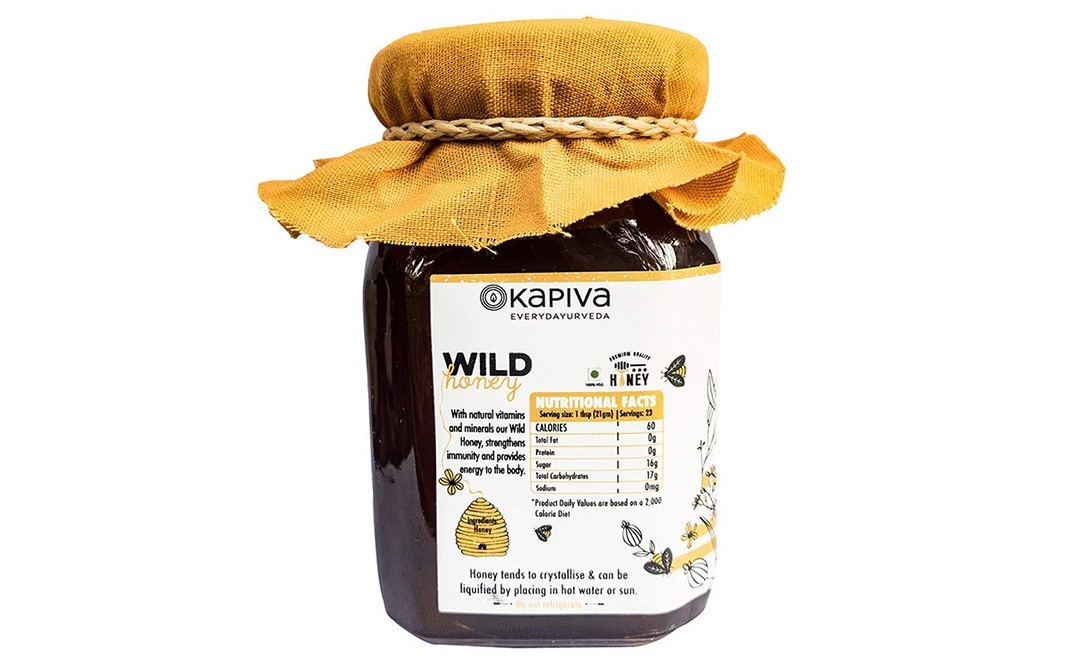 Kapiva Wild Honey    Glass Jar  250 grams